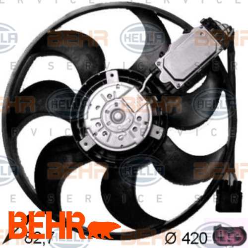 FAN MOTORU SAG 420 mm BKS-BUN-BUG-CASA-CJGD-CLZB 2,5 TDI-3,0 TDI TOUAREG-Q7-CAYENNE 04-