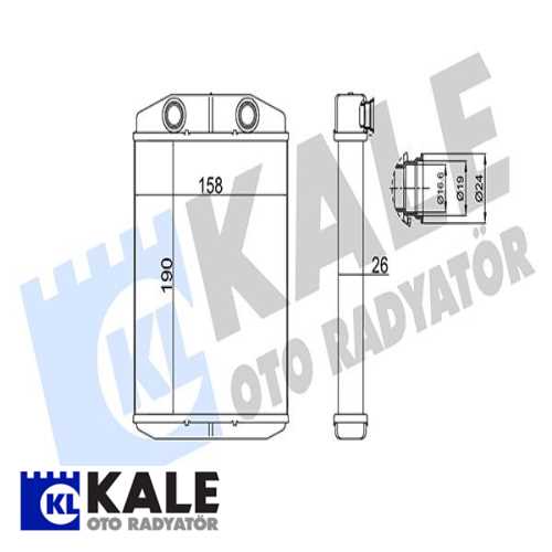 FIAT PANDA / FIAT 500 / 500 C FIAT KALORIFER RADYATÖRÜ Ürün Görseli