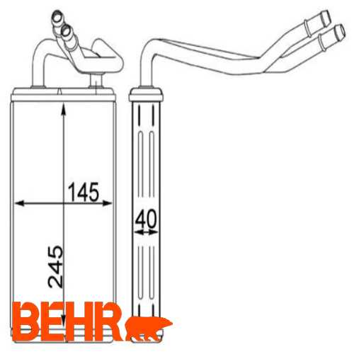KALORIFER RADYATÖRÜ KLIMALI /YC1H 18B539 BB BM TRANSIT V-184/347 01-