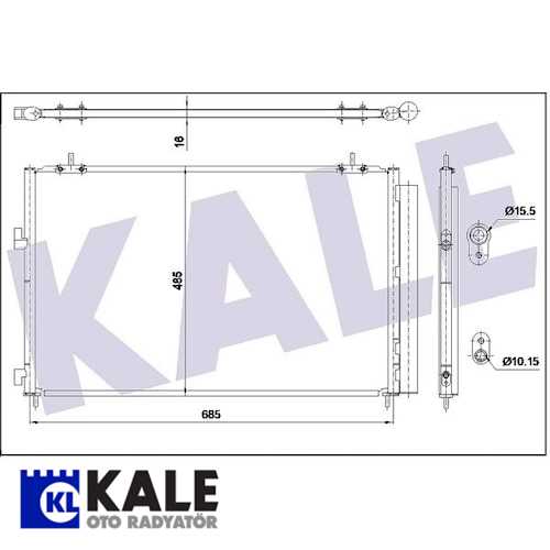 JAPON RAV4 (A4) JAPON KLIMA RADYATÖRÜ 665X485X16 Ürün Görseli