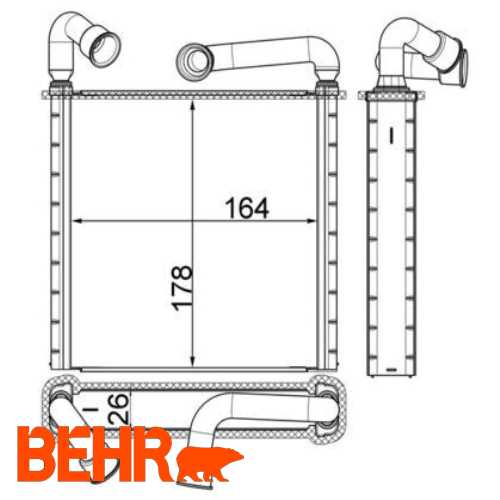 KALORIFER RADYATÖRÜ 8FH 351 511-634 BM GOLF7-PASSAT-TIGUAN-CRAFTER-A3-LEON 13- Ürün Görseli