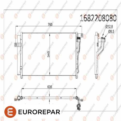 KLIMA RADYATÖRÜ KURUTUCU ILE BRAZING 615X352X16 1,4-1,6 BENZIN ACCENT ERA 2006-