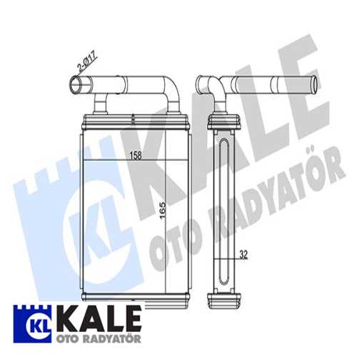 KORE H100 MIN KLIMALI KORE KALORIFER RADYATÖRÜ A/M 165X165X26 : KALORIFER PETEGI