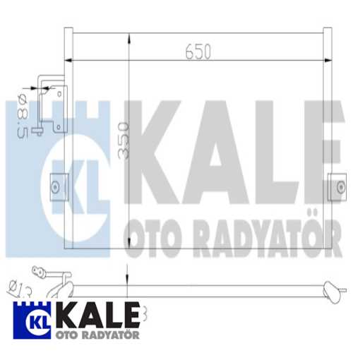 KORE ELANTRA KORE KLIMA RADYATÖRÜ KURUTUCUSUZ BRAZING 605X351X18