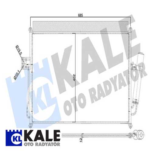 JAPON DMAX (TFR, TFS) JAPON KLIMA RADYATÖRÜ 665X402X16