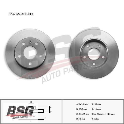 FREN DISKI ARKA ADET 5 BIJON Z16XEP Z16XER X20XEV ASTRA G ASTRA H ZAFIRA B MERIVA B 98-