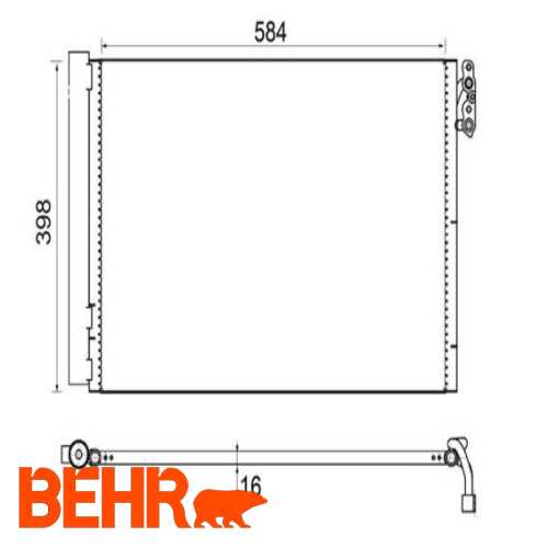 KLIMA RADYATÖRÜ  N43-N45-N46-N51-N52-N53-M3 E81-E82-E87-E88-E90-E91-E92-E93-X1 E84-Z4 E89 05-15 Ürün Görseli