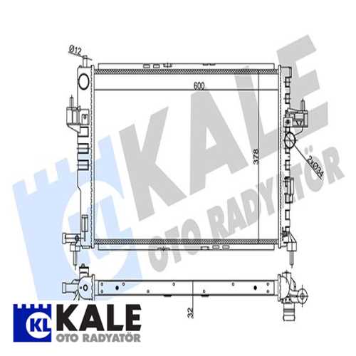 OPEL CORSA C COMBO C OPEL SU RADYATÖRÜ AL/MKNK 600X378X32 MT
