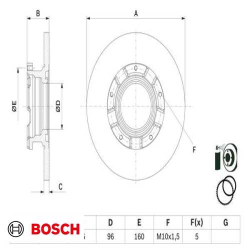 FREN DISKI ARKA 308 MM FWD(BK21 & EB)TEK TEKER BM TRANSIT V-362/63 12- Ürün Görseli