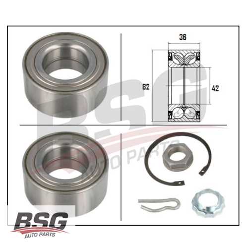 PORYA RULMANI ÖN PORYASIZ B.M 206/306/406/PARTNER/XSARA 96- Ürün Görseli