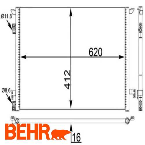 KLIMA RADYATÖRÜ  Z19DTH VECTRA C SIGNUM 04- Ürün Görseli
