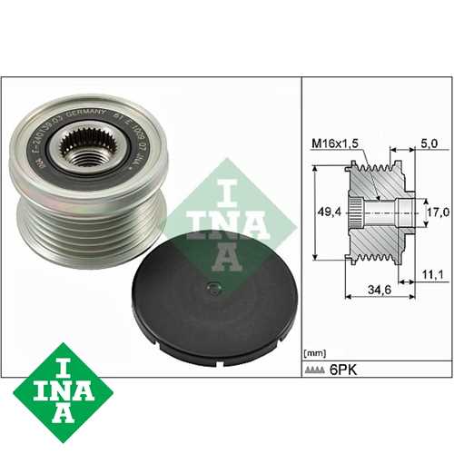 VW GOLF5-JETTA-PASSAT-POLO-A3-LEON VW ALTERNATÖR KASNAGI RULMANLI Ürün Görseli