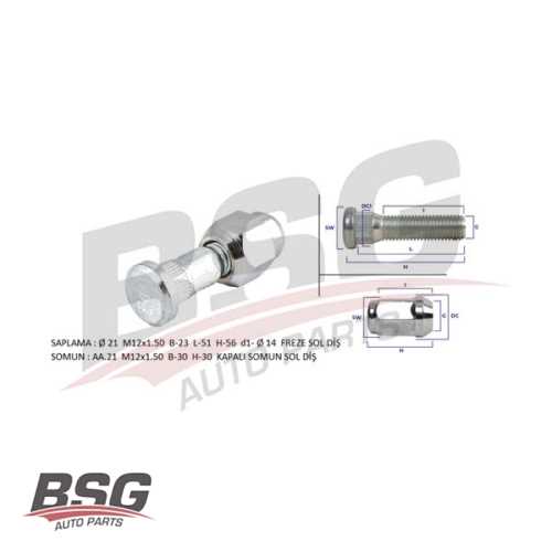 BIJON VE SOMUNU ARKA SOL AÇIK DIZEL H100 KMY/ACCENT MIL/ACCENT ERA/ATOZ/ELANTRA/SONATA 1994-