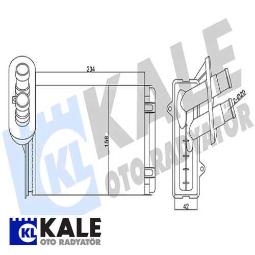 VW GOLF2-GOLF3-VENTO-CORDOBA-POLO-POLO CLASSIC VW KALORIFER RADYATÖRÜ 8FH 351 001-611