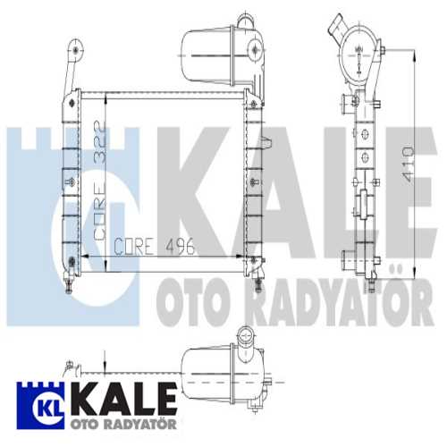 FIAT TEMPRA FIAT SU RADYATÖRÜ 1 SIRA ALB SI / ( BIDONLU )