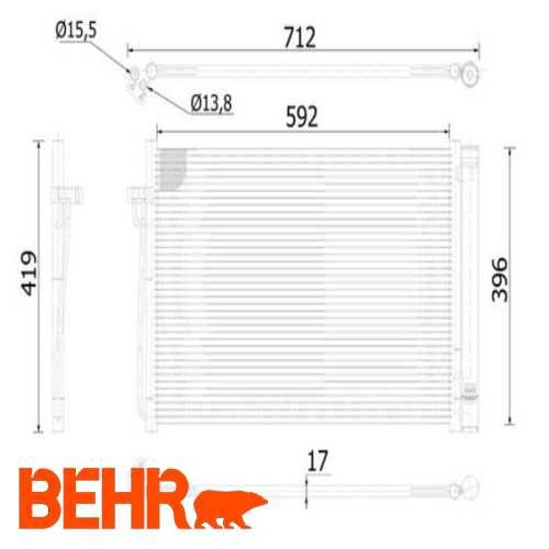 KLIMA RADYATÖRÜ  N43-N46-N52-N53-M54-N62-N63 E60-E61-E63-E64-E65-E66 03-10