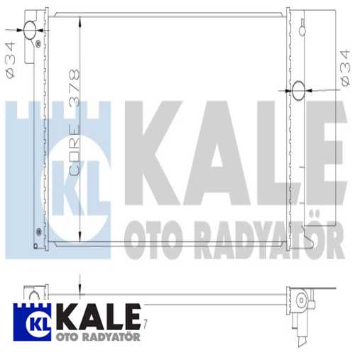 JAPON COROLLA (E15) : AURIS (E15) 1.6 09-12 JAPON SU RADYATÖRÜ 600X378X16 Ürün Görseli