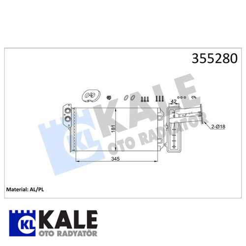 MERCEDES 901-902-904 MERCEDES KALORIFER RADYATÖRÜ Ürün Görseli