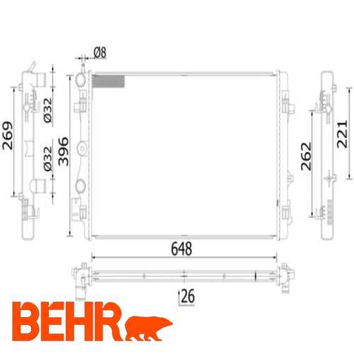 SU RADYATÖRÜ DRM32051 CAYB-CAYC 1,6 TDI POLO-A1-IBIZA-FABIA 10- Ürün Görseli
