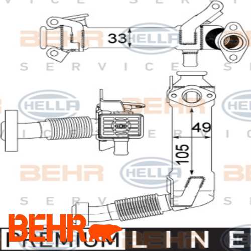 EGZOS RADYATÖRÜ  M47N-M57N-M57N2 E46-87-90-91-92-93-60-61-65-66-X3 E83-X3 E83 LCI 04-11 Ürün Görseli