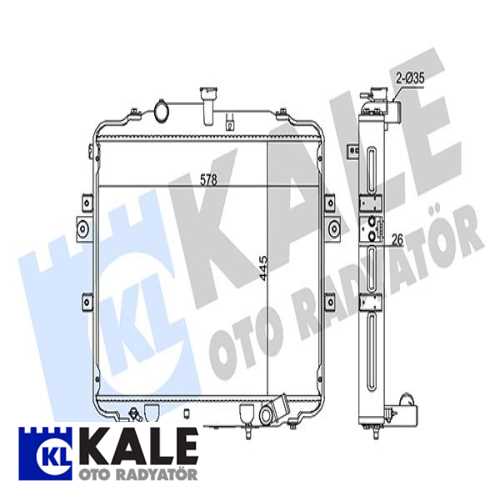 KORE H100 KMY KORE SU RADYATÖRÜ M/T 447x584x26