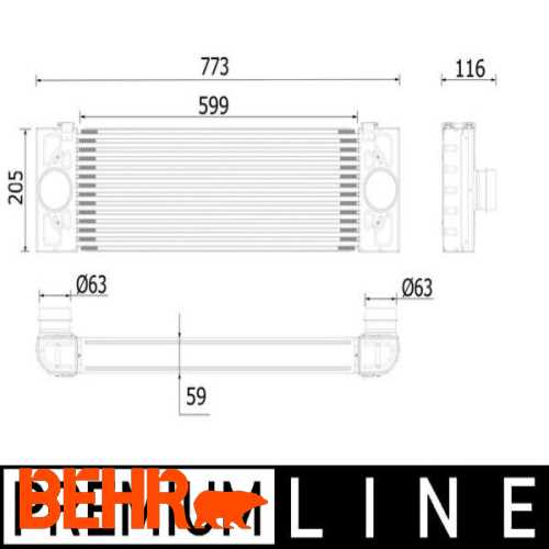 TURBO RADYATÖRÜ 8C16 & BB 2,2 (135-140PS) 3,2 (200 PS) TRANSIT V-347 06-