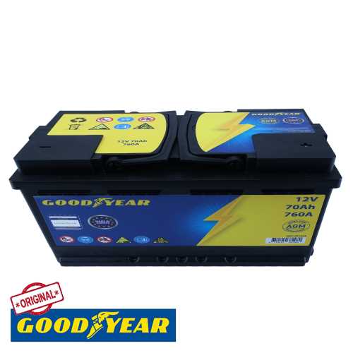 UNI BM UNI AKÜ 12V 70AH AGM 760CCA (L3) (278x175x190) (START&STOP) Ürün Görseli