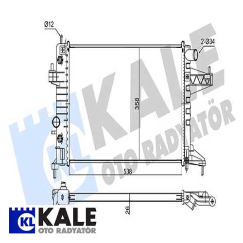 OPEL CORSA C OPEL SU RADYATÖRÜ AL/PL/BRZ OTOMATIK SANZUMAN