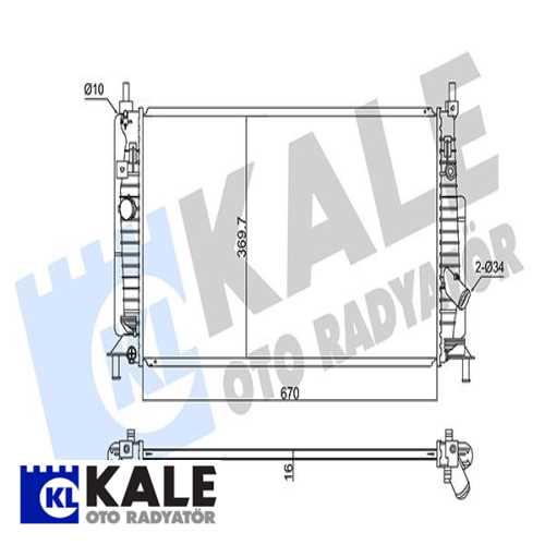 JAPON MAZDA 3 (BL) JAPON SU RADYATÖRÜ 670X369,7X16 Ürün Görseli