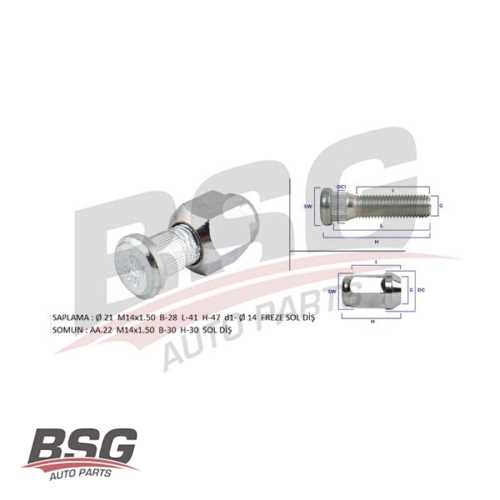 BIJON VE SOMUNU ÖN SOL  DZL H100 KMY 04 ->