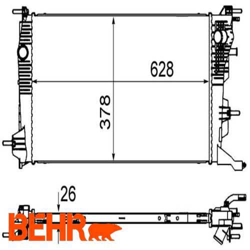 SU RADYATÖRÜ  1.5dCi 1.2/1.4 TCe MEGANE III / SCENIC III 08- Ürün Görseli