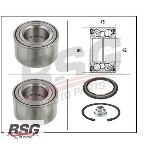 PORYA RULMANI ÖN ÖN TEKER BILYASI : 42 X 80 X 45 : BAH0028AA BENZIN CLARUS/CARENS 1998-