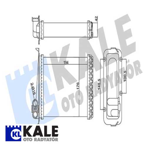 VOLVO 850/C70/S70/V70 VOLVO KALORIFER RADYATÖRÜ Ürün Görseli