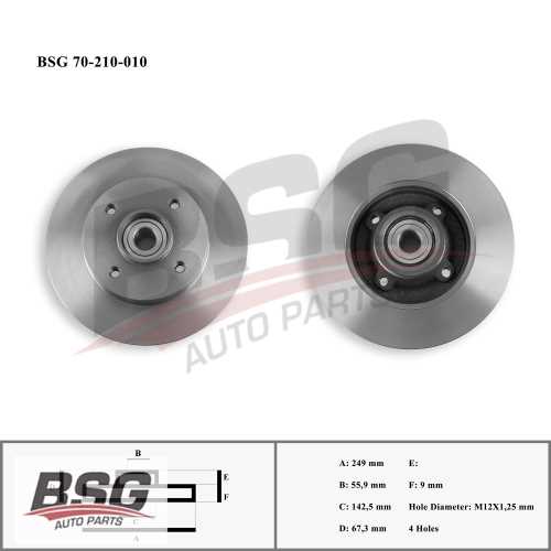 FREN DISKI ARKA (RULMANSIZ) B.M 307/C4 02-08 Ürün Görseli