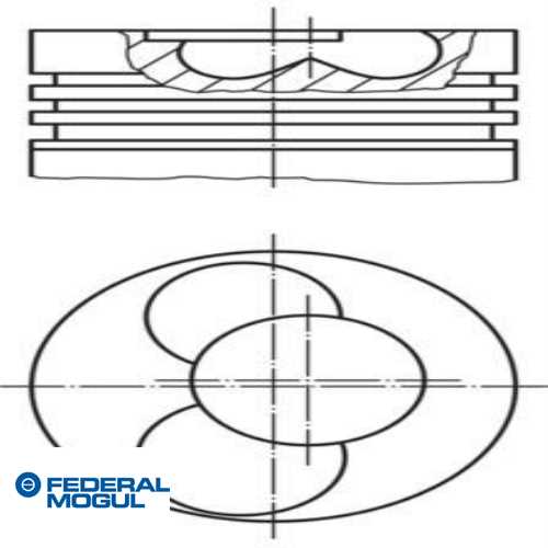 VW PASSAT-GOLF4-BORA-A3-TOLEDO VW PISTON+SEGMAN 26 Ø (1-2 SILINDIR) (79,5 mm)