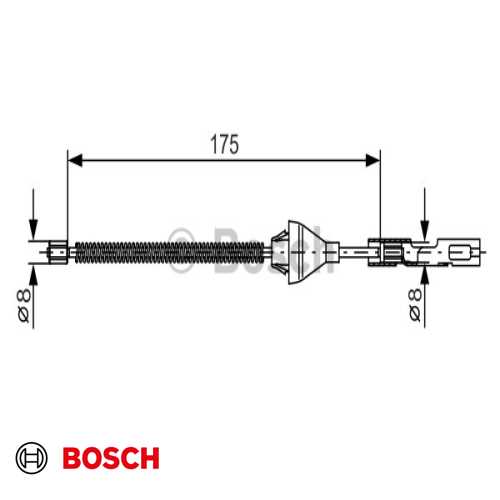 EL FREN TELI ARKA ARKA : L/R UZUNLUK : 175 MM BM FIESTA/FUSION/FOCUS 98-11 Ürün Görseli