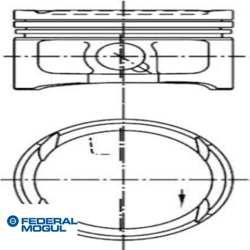 VW GOLF4-BORA-A3-TOLEDO VW PISTON+SEGMAN 17 Ø (77 mm)