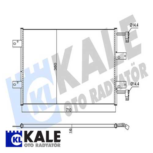 RENAULT TRAFIC II VIVARO A RENAULT KLIMA RADYATÖRÜ (KURUTUCUSUZ) [BRAZING AL/AL] [690X380X16]