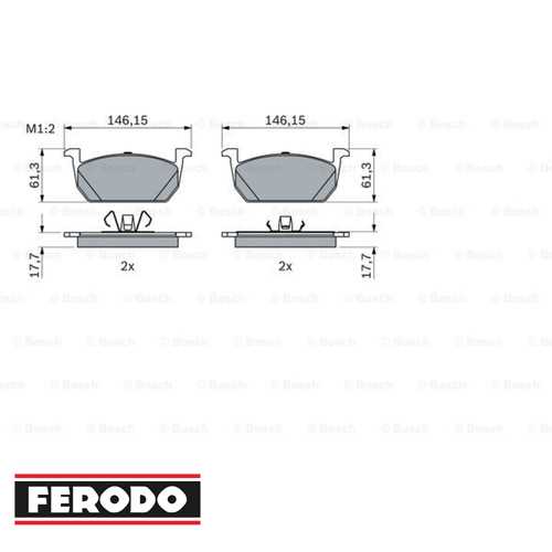 VW POLO-IBIZA VW FREN BALATASI ÖN 0986424846 Ürün Görseli