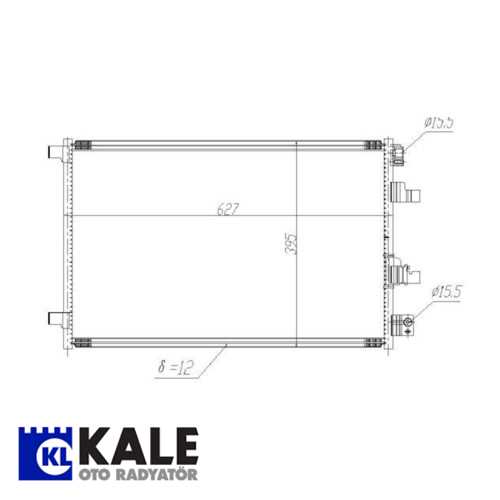 JAPON QASHQAI (J10) JAPON KLIMA RADYATÖRÜ 603X378X16 Ürün Görseli