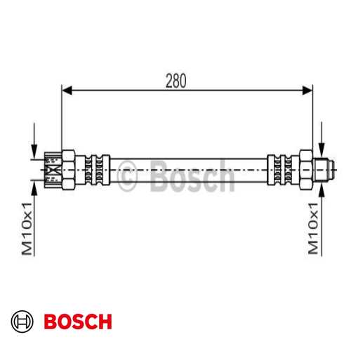 FREN HORTUMU ARKA 280MM BM 123-124-201-126 1968-2000 Ürün Görseli