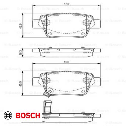 FREN BALATASI ARKA . 1.6:1.8:2.0:2.0 D4D AVENSIS (T25) : VERSO (R1) 04-08 03-08