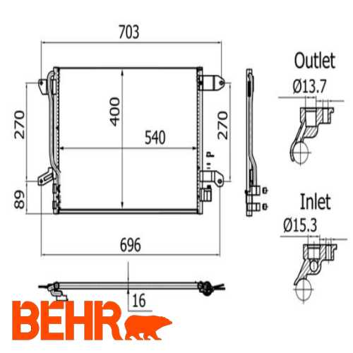 KLIMA RADYATÖRÜ  BM JETTA 10-14
