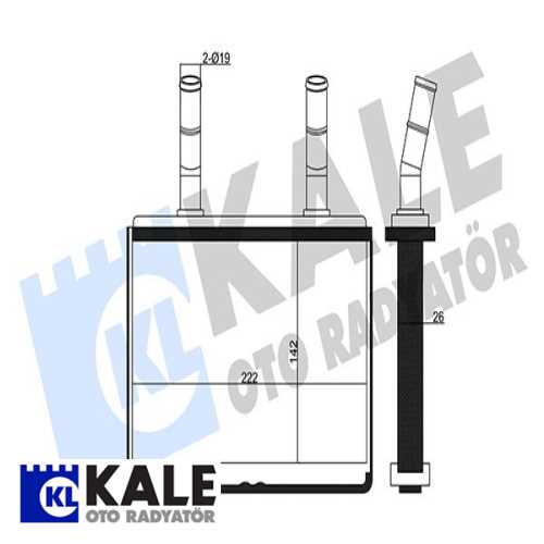 KORE H100 KMY/BONGO KORE KALORIFER RADYATÖRÜ KALORIFER PETEGI
