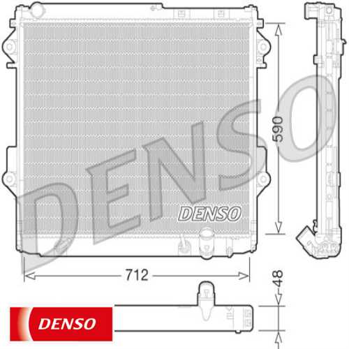 SU RADYATÖRÜ  DIZEL LAND CRUISER 07 ->