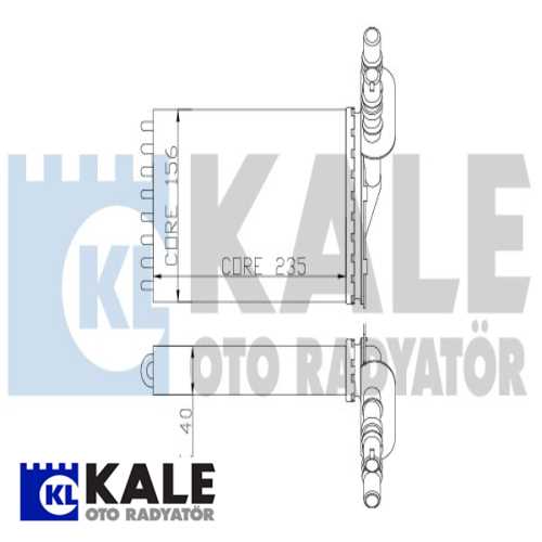 RENAULT CLIO II-KANGOO 98-> RENAULT KALORIFER RADYATÖRÜ BAKIR BORULU