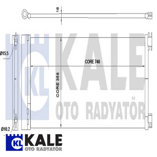 RENAULT TRAFIC III/ VIVARO B/NV300 RENAULT KLIMA RADYATÖRÜ KONDENSER/BRAZING (AL/AL)/747X356X16/KURUTUCU ILE
