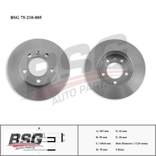 FREN DISKI ÖN 302MM ADET FIYATIDIR(KUTU IÇI 2ADET) BM MASTER III/MOVANO B/NV400 09-