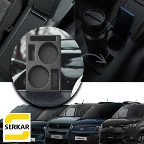 ORTA KONSOL BARDAKLIK ORGANİZER DOBLO V PEUGEOT RIFTER TOYOTA PROACE CITY CITROEN BERLINGO OPEL COMBO Ürün Görseli