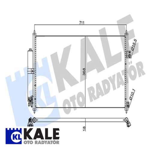 JAPON XTRAIL (T30) JAPON KLIMA RADYATÖRÜ 689X368X18 Ürün Görseli